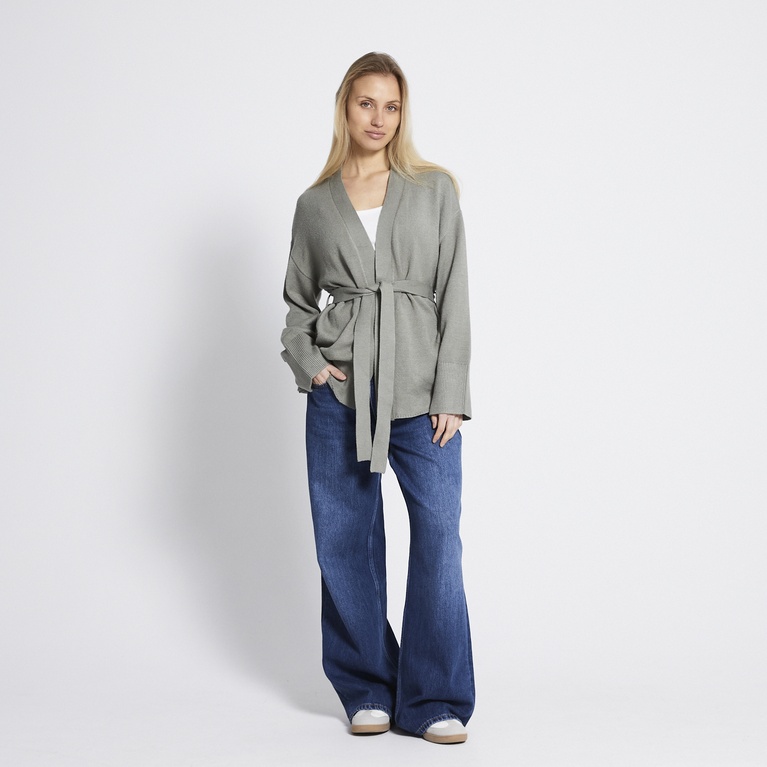 Tie waist knit cardigan "Colette"